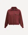 Brunello Cucinelli Shiny Flap Detail Sweatshirt Bordeaux In Burgundy
