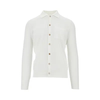 Brunello Cucinelli Cotton Cardigan With Collar In White