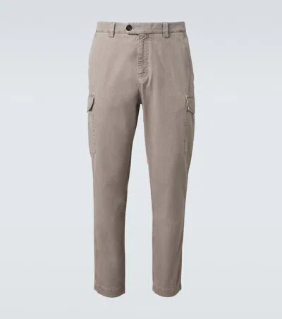 Brunello Cucinelli Cotton Cargo Pants In Gray