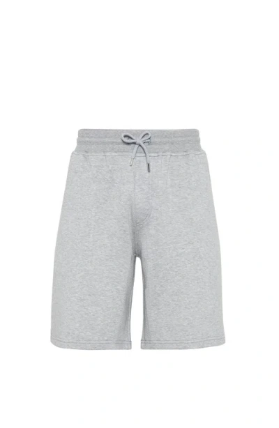 Brunello Cucinelli Cotton, Cashmere And Silk French Terry Double Cloth Bermuda Shorts In Medium Grey