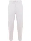 Brunello Cucinelli Drawstring Waist Cotton Blend Sweatpants In Gray