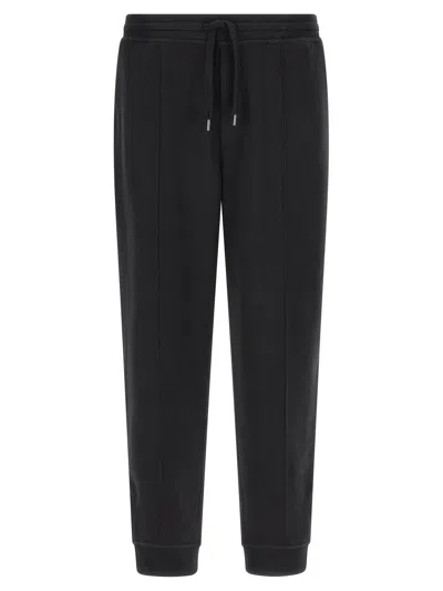 Brunello Cucinelli Cotton, Cashmere And Silk Joggers In Black