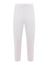 Brunello Cucinelli Cotton Cashmere And Silk Pants In Gray