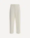 Brunello Cucinelli Pleated Canvas Twill Tailored Pants In White