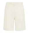 Brunello Cucinelli Cotton Corduroy Bermuda Shorts In White