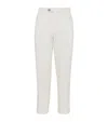 Brunello Cucinelli Cotton-virgin Wool Gabardine Italian Trousers In Neutrals