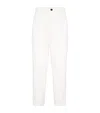 Brunello Cucinelli Cotton Corduroy Tailored Trousers In White