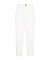 Brunello Cucinelli Cotton Corduroy Tailored Trousers In White