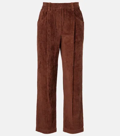 BRUNELLO CUCINELLI COTTON CORDUROY WIDE-LEG PANTS