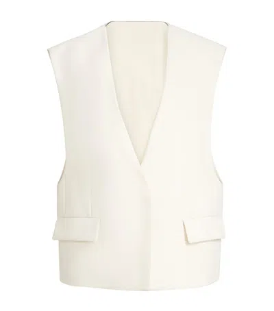 Brunello Cucinelli Cotton Crepe Vest In Grey