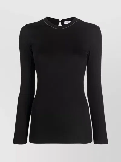 BRUNELLO CUCINELLI COTTON CREW-NECK LONG SLEEVES T-SHIRT