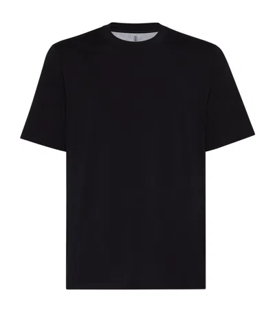 Brunello Cucinelli Cotton Crew-neck T-shirt In Black