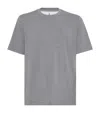 Brunello Cucinelli Cotton Crew-neck T-shirt In Gray