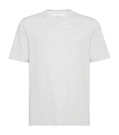 Brunello Cucinelli Cotton Crew-neck T-shirt In White