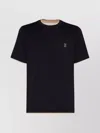 Brunello Cucinelli Cotton Crew Neck T-shirt With Contrast Trim
