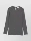 Brunello Cucinelli Cotton Crewneck Sweater Featuring Keyhole Detail