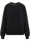 Brunello Cucinelli Black Cotton Crewneck Sweatshirt In Black