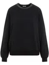 Brunello Cucinelli Black Cotton Crewneck Sweatshirt In Black