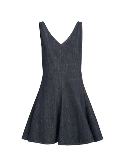 Brunello Cucinelli Cotton Denim-effect Twill Mini Dress In Multi