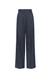 Brunello Cucinelli Denim Wide-leg Tailored Trousers In Denim