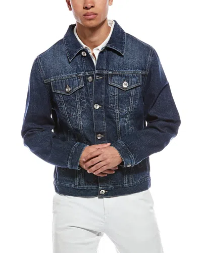 Brunello Cucinelli Cotton Denim Jacket In Blue