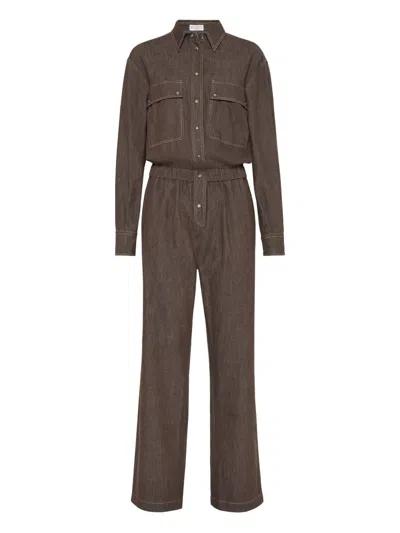 Brunello Cucinelli Cotton Denim Jumpsuit