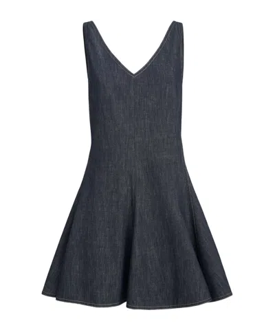 Brunello Cucinelli Cotton Denim-effect Twill Mini Dress In Black