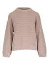 Brunello Cucinelli Diamond Cotton Crew Neck Sweater In Multi