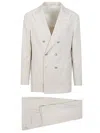 Brunello Cucinelli Ribbed Pattern Double-breasted Suit