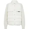 Brunello Cucinelli Cotton Down Jacket In Neutral