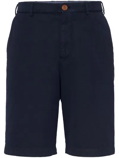 Brunello Cucinelli Straight-leg Bermuda Shorts In Blue