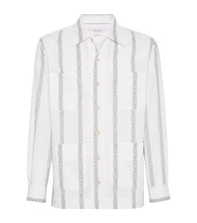 Brunello Cucinelli Cotton Easy Shirt In White