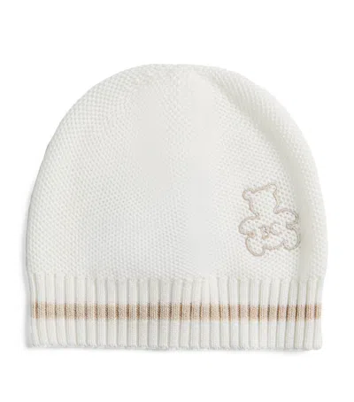 Brunello Cucinelli Kids' Cotton Embroidered Bernie Beanie In Blue