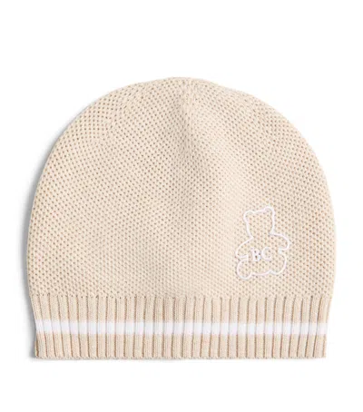 Brunello Cucinelli Kids' Cotton Embroidered Bernie Beanie In Neutral