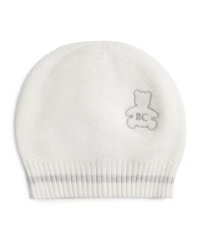 Brunello Cucinelli Kids' Cotton Embroidered Bernie Beanie In White