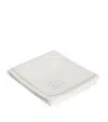 Brunello Cucinelli Cotton Embroidered Bernie Blanket In White
