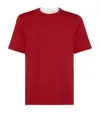 Brunello Cucinelli T-shirt With Faux-layering In Red