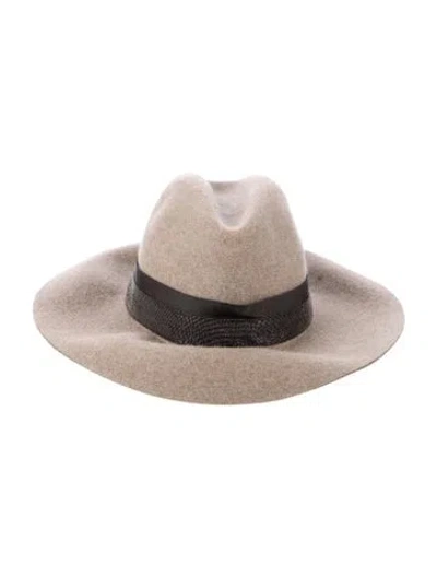 Pre-owned Brunello Cucinelli Cotton Fedora Hat W/tags In Neutral