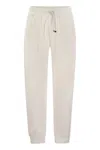 Brunello Cucinelli Leisure Fit Cotton Gabardine Trousers With Drawstring And Double Darts