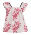 Brunello Cucinelli Floral-print Poplin Top In Brown