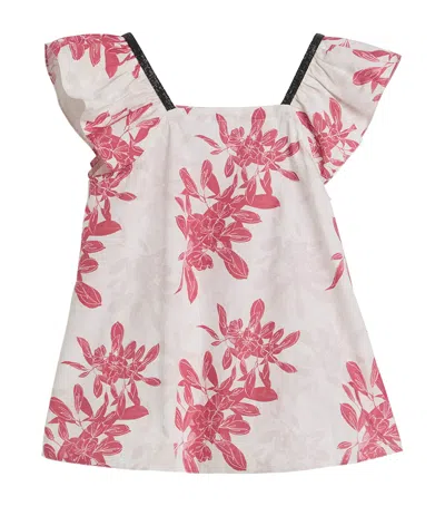 BRUNELLO CUCINELLI COTTON FLORAL BLOUSE