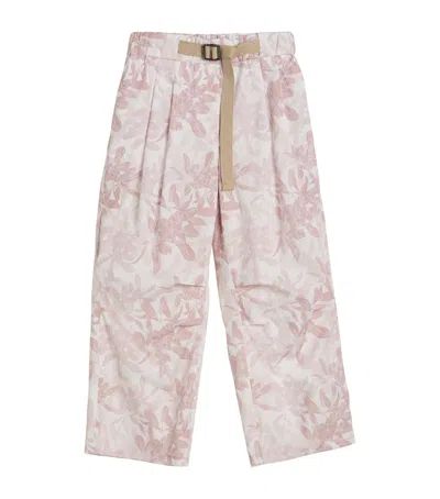 BRUNELLO CUCINELLI COTTON FLORAL TROUSERS