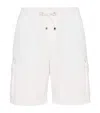 Brunello Cucinelli Bermuda Shorts With Cargo Pockets In White