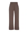 Brunello Cucinelli Cotton Moleskin Barrel Trousers In Brown