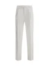 Brunello Cucinelli Men Cotton Gabardine Pants In White
