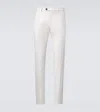 Brunello Cucinelli Cotton Gabardine Slim Pants In White