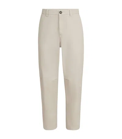 Brunello Cucinelli Cotton Gabardine Straight-leg Trousers