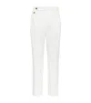 Brunello Cucinelli Cotton Gabardine Tailored Trousers In White