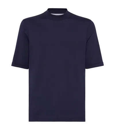 BRUNELLO CUCINELLI COTTON HIGH-NECK T-SHIRT