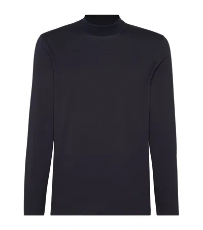 BRUNELLO CUCINELLI COTTON HIGH-NECK T-SHIRT